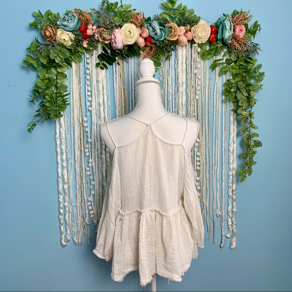 NWOT Free People One Monarch Gauze Top large - Picture 7 of 8